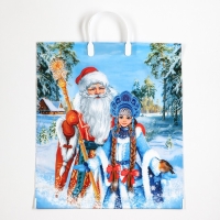 Новый год. Пакет "Волшебная встреча", полиэтиленовый с пластиковой ручкой, 40 х 44 см. Новый год. Пакет "Волшебная встреча", полиэтиленовый с пластиковой ручкой, 40 х 44 см.