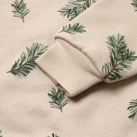 Новый год. Костюм (свитшот и брюки) Крошка Я "Еловые веточки", рост 62-68 см