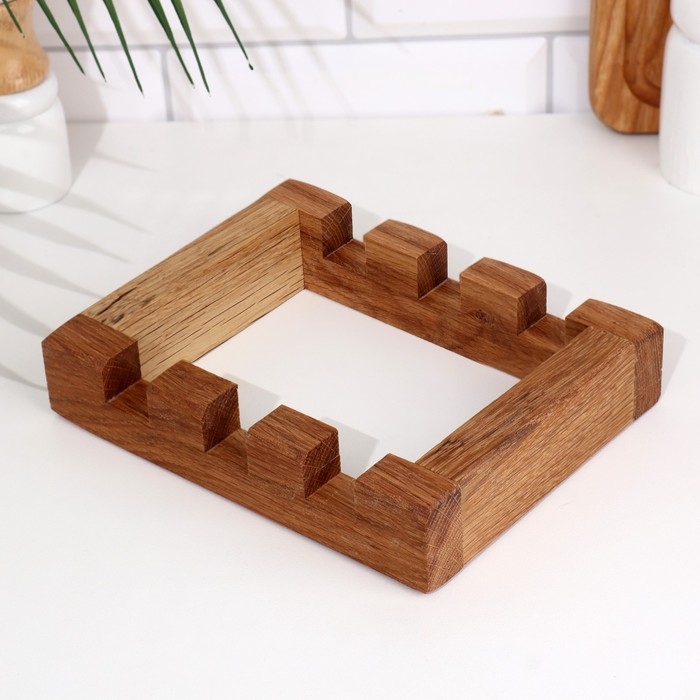 Набор разделочных досок из дуба Набор разделочных досок из дуба "Фантазия" с подставкой, 3 шт