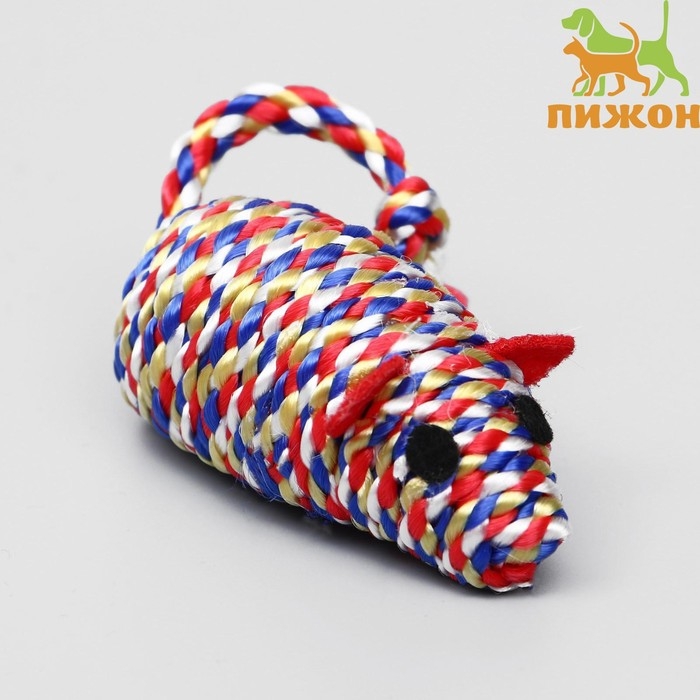 Мышь-погремушка радужная, 7 см, микс цветов Мышь-погремушка радужная, 7 см, микс цветов