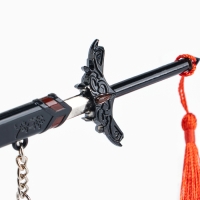 Сувенирное оружие подвесное мини "Меч в стиле Геншин", брелок, 20 см, чёрный Сувенирное оружие подвесное мини "Меч в стиле Геншин", брелок, 20 см, чёрный