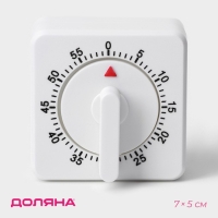 Таймер механический Доляна «Белый», 7×5 см Таймер механический Доляна «Белый», 7×5 см