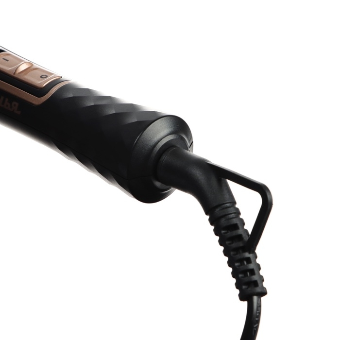 Плойка Аксинья КС-804, 35 Вт, керамическое покрытие, d=19 мм, шнур 1.8 м, чёрно-бежевая Плойка Аксинья КС-804, 35 Вт, керамическое покрытие, d=19 мм, шнур 1.8 м, чёрно-бежевая