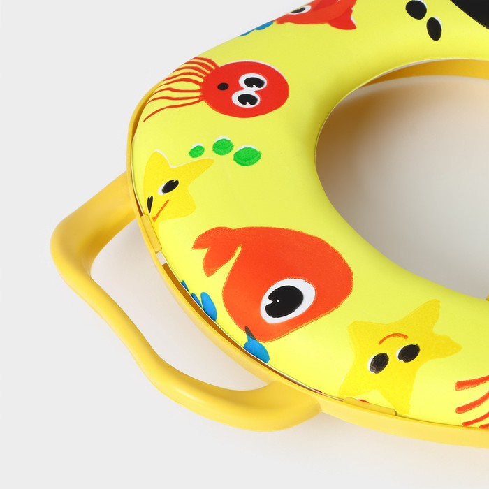 Сиденье для унитаза детское с ручками Доляна &laquo;Морские жители&raquo;, 30&times;36 см