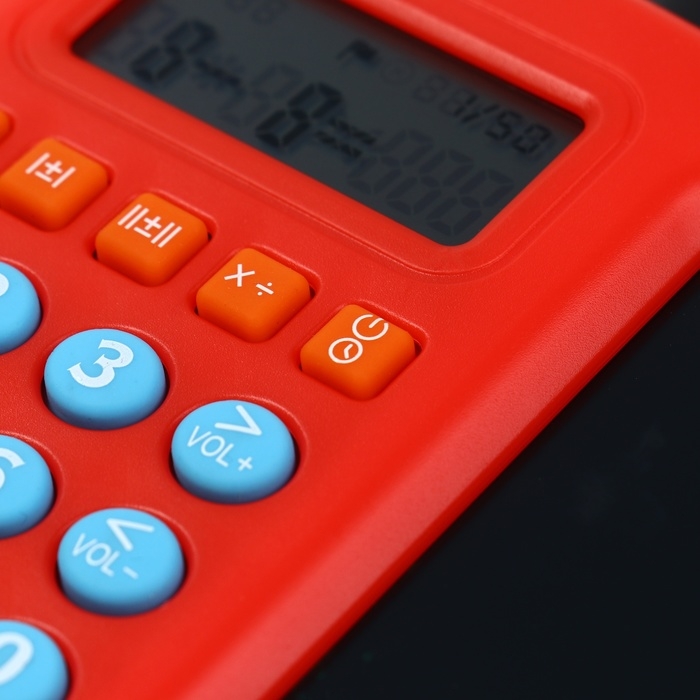 Интерактивный калькулятор детский Windigo, для изучения счёта + графический планшет, красный Интерактивный калькулятор детский Windigo, для изучения счёта + графический планшет, красный