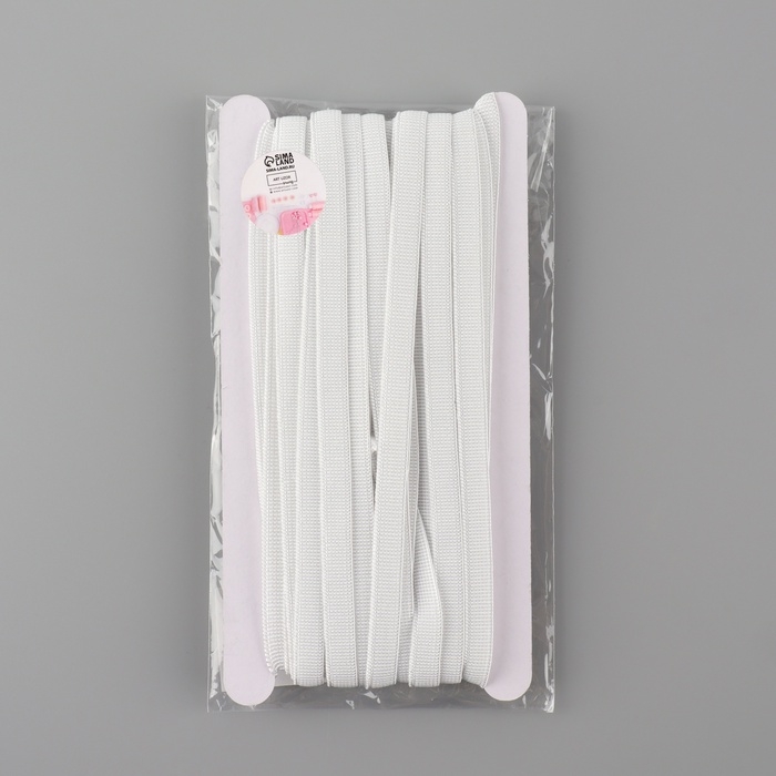 Резинка с силиконом, 8 мм, 10 ± 1 м, цвет белый Резинка с силиконом, 8 мм, 10 ± 1 м, цвет белый