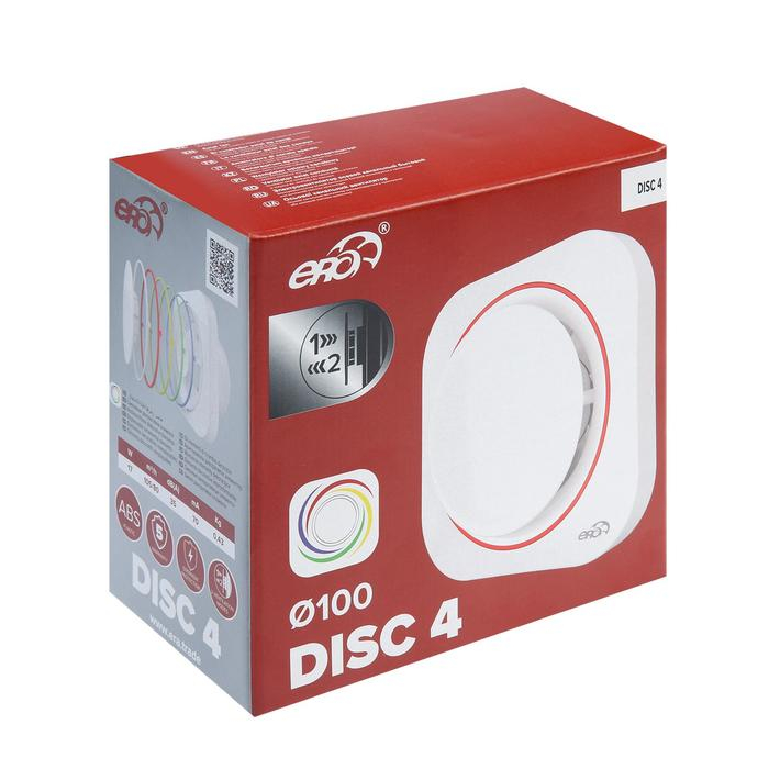 Вентилятор вытяжной ERA DISC 4, 160х140 мм, d=100 мм, 220-240 В