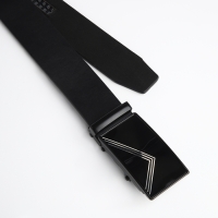 Ремень мужской &laquo;Великан&raquo;, ширина 4 см, автомат, пряжка металл, цвет чёрный