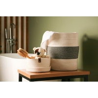 Корзина для хранения SL Home &laquo;Бэлл&raquo;, плетёная ручной работы, малая, 25&times;25&times;13,5 см, цвет белый