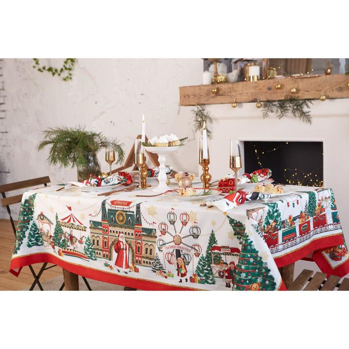 Набор столовый Этель "Новогодняя ярмарка" скатерть 150*180 +/-3см с ГМВО, салф.40х40см - 8шт