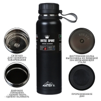 Термос, серия: Warm, "Мастер К", 1 л, сохраняет тепло до 8 ч, черный Термос, серия: Warm, "Мастер К", 1 л, сохраняет тепло до 8 ч, черный