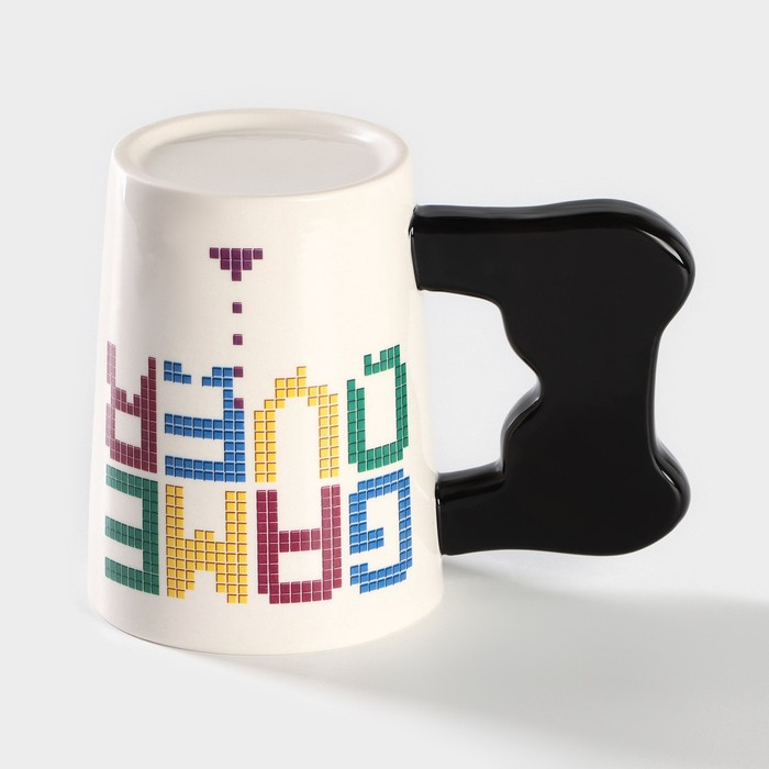 Кружка керамическая Game Over, 400 мл, цвет белый