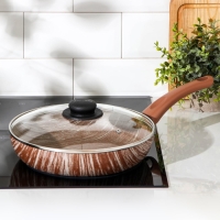 Сковорода глубокая Kantry, d=26 см, пластиковая ручка, антипригарное покрытие, цвет коричневый Сковорода глубокая Kantry, d=26 см, пластиковая ручка, антипригарное покрытие, цвет коричневый