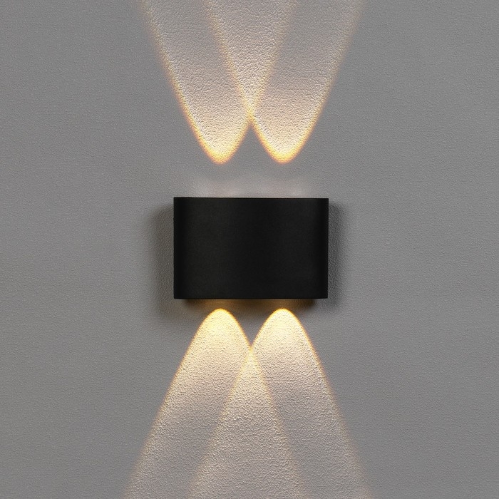 Светильник фасадный «Полусфера», FSD-073, 4 Вт, 3000К, 2 луча, IP65, 220 В, пластик, черный 100842 Светильник фасадный «Полусфера», FSD-073, 4 Вт, 3000К, 2 луча, IP65, 220 В, пластик, черный 100842