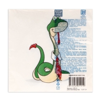 Новогодние салфетки бумажные Home Collection Сlassic &laquo;Удавчик в галстуке&raquo;, 3 слоя, 33х33 см, 20 шт