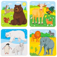 Мягкий пазл для малышей &laquo;Животные мира&raquo;, 16 деталей, Крошка Я