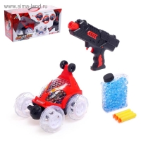 Перевёртыш радиоуправляемый &laquo;Торнадо&raquo;, с пистолетом, стреляет гелевыми пулями, работает от аккумулятора