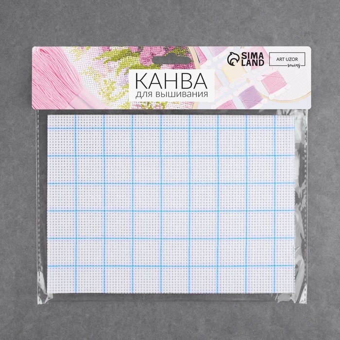 Канва для вышивания, в клетку, №11, 30 × 20 см, цвет белый Канва для вышивания, в клетку, №11, 30 × 20 см, цвет белый