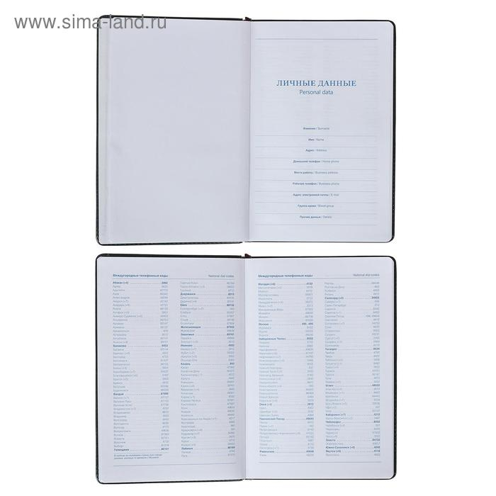 Ежедневник недатированный А5, 100 листов в клетку, с хлястиком, обложка пвх, МИКС