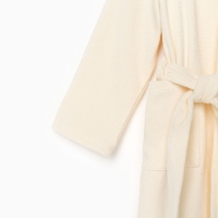 Халат махровый детский Экономь и Я, р. 34, цвет молочный, 100% хлопок, 340 г/м2