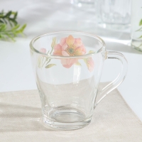Кружка стеклянная &laquo;Акварельные цветы&raquo;, 250 мл, рисунок МИКС