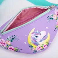 Сумка детская для девочки поясная «Лунный единорог» 20 см х 10 см х 6 см Сумка детская для девочки поясная «Лунный единорог» 20 см х 10 см х 6 см