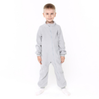 Комбинезон воротник-стойка, цвет микс/серый, рост 104-110 см