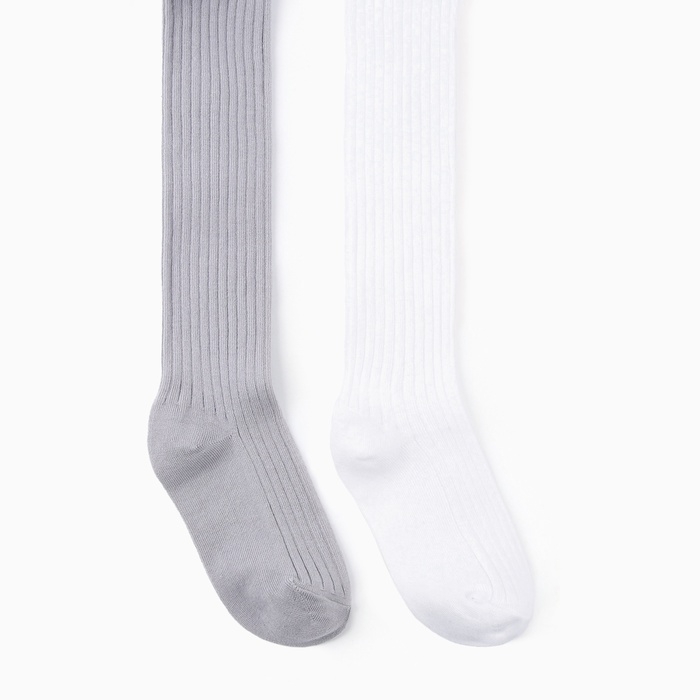 Набор детских колготок KAFTAN BASIC 92-98 см, экрю/серый