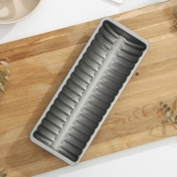 Форма для выпечки «Жаклин. Рулет», 31×12×4 см, антипригарное покрытие, цвет чёрный Форма для выпечки «Жаклин. Рулет», 31×12×4 см, антипригарное покрытие, цвет чёрный