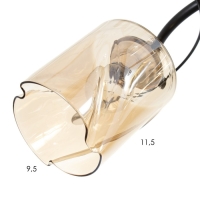 Люстра "Бруни" 3хЕ27 40Вт черный 50х23х27см BayerLux