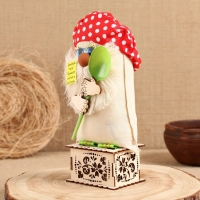 Оберег - шкатулка «Домовой с ложкой», 25 см, микс Оберег - шкатулка «Домовой с ложкой», 25 см, микс