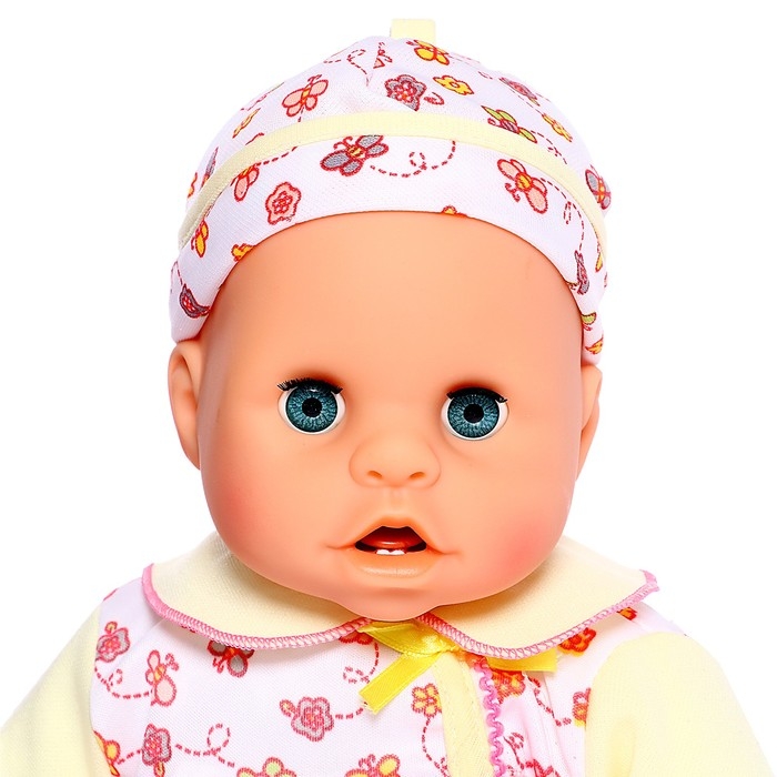 Интерактивный пупс &laquo;Крошка&raquo;, 4 функции, звук, двигается язык, растут зубки, цвет жёлтый