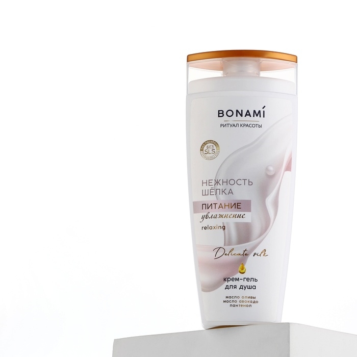 Гель для душа с пантенолом, питание и увлажнение, 250 мл, аромат нежности шёлка, BONAMI Гель для душа с пантенолом, питание и увлажнение, 250 мл, аромат нежности шёлка, BONAMI