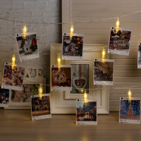 Гирлянда «Нить» 4.5 м с насадками «Прищепки», IP20, прозрачная нить, 20 LED, свечение тёплое белое, 220 В Гирлянда «Нить» 4.5 м с насадками «Прищепки», IP20, прозрачная нить, 20 LED, свечение тёплое белое, 220 В