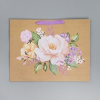 Пакет подарочный крафтовый горизонтальный, упаковка, «Самой Лучшей», L 40 х 31 х 11,5 см Пакет подарочный крафтовый горизонтальный, упаковка, «Самой Лучшей», L 40 х 31 х 11,5 см