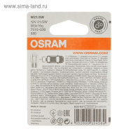 Лампа автомобильная Osram, W21/5W, 12 В, 21/5 Вт, набор 2 шт, 7515-02B Лампа автомобильная Osram, W21/5W, 12 В, 21/5 Вт, набор 2 шт, 7515-02B