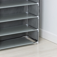 Полка для обуви с чехлом LaDо́m, 7 уровней, 60&times;30&times;123 см, цвет серый