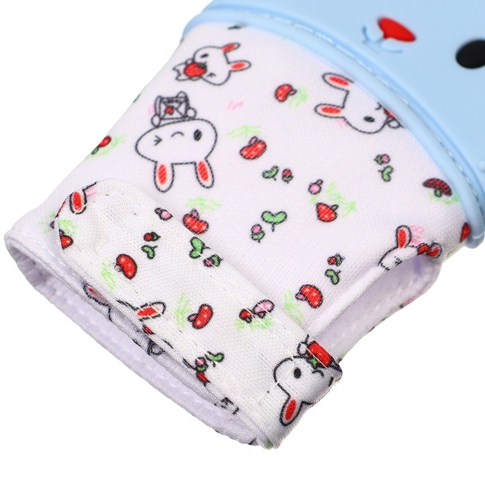 Прорезыватель-рукавичка «Зайка», цвет голубой/зеленый, Крошка Я Прорезыватель-рукавичка «Зайка», цвет голубой/зеленый, Крошка Я