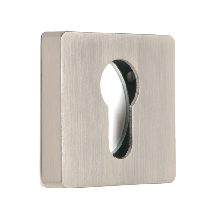 Накладка на цилиндровый механизм LOCKLAND, квадратная, цвет сатиновый никель, комплект. Накладка на цилиндровый механизм LOCKLAND, квадратная, цвет сатиновый никель, комплект.