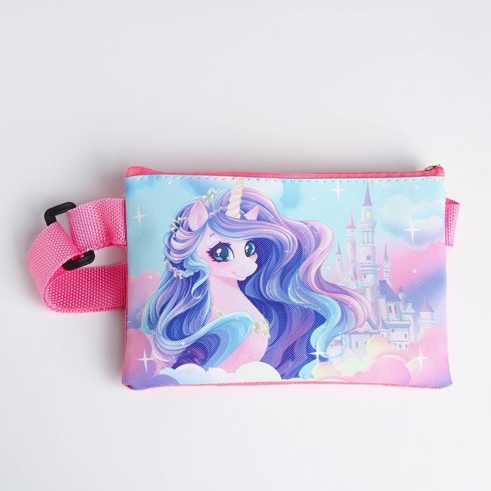 Подарочный набор для девочки «Волшебный единорог», сумка, наклейка, анкета, браслет Подарочный набор для девочки «Волшебный единорог», сумка, наклейка, анкета, браслет