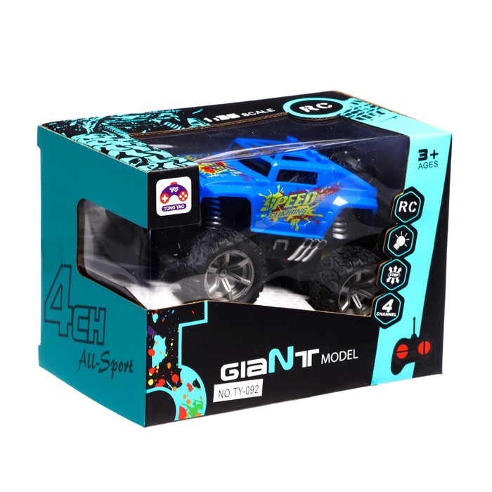 Джип радиоуправляемый «Кросс», работает от аккумулятора, цвет синий Джип радиоуправляемый «Кросс», работает от аккумулятора, цвет синий