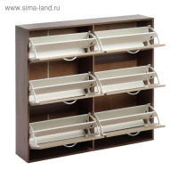 Обувница Приветливая-4, 1186х223х1096, Ясень шимо тёмный/Ясень шимо светлый