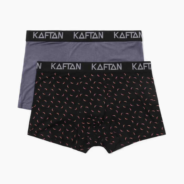Набор трусов KAFTAN "Hot Stop" 2 пары, цв. черный/серый, р-р 52