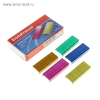 Скобы для степлера ErichKrause №24/6, цветные, 1000 штук Скобы для степлера ErichKrause №24/6, цветные, 1000 штук