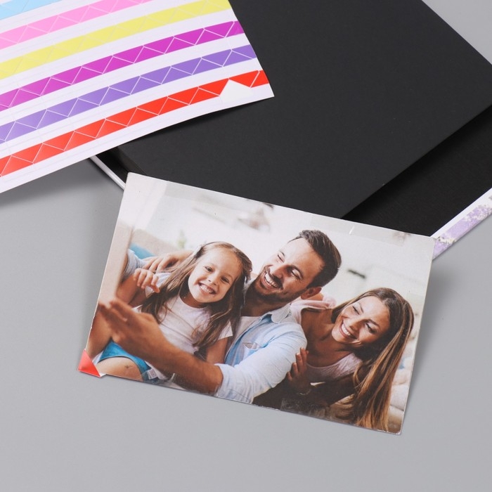 Фотоальбом 25 листов (наклейки+кольца) Фотоальбом 25 листов (наклейки+кольца) "Создавай особенные моменты" золото 19х27х3 см