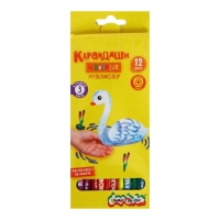 Карандаши 12 цветов Каляка-Маляка "Мультиколор", 3 цвета в грифеле Карандаши 12 цветов Каляка-Маляка "Мультиколор", 3 цвета в грифеле