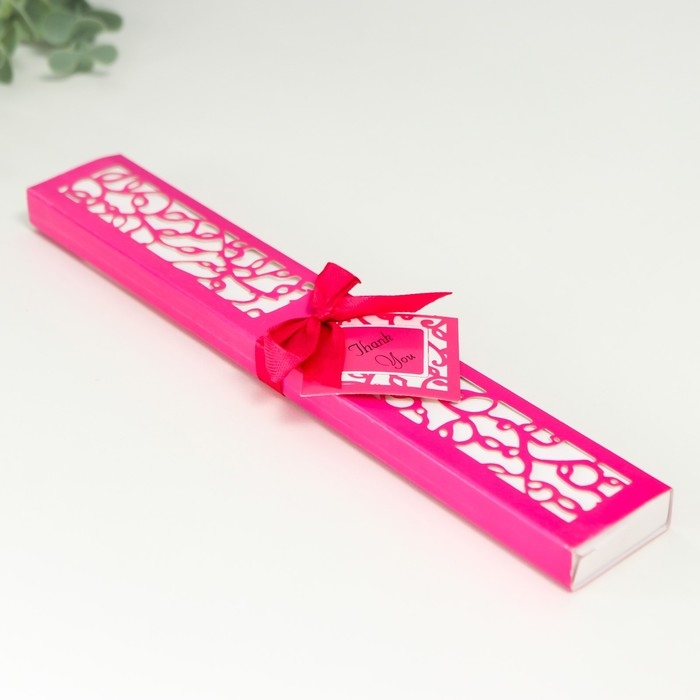 Веер бамбук, текстиль h=22 см Веер бамбук, текстиль h=22 см "Моноцвет" в коробке, фуксия