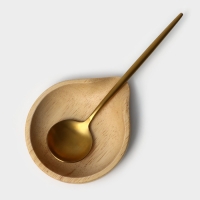 Подставка под ложку, 11,5&times;13,5&times;2,5 см, гевея