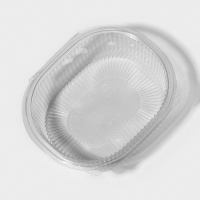 Контейнер пластиковый одноразовый с неразъёмной крышкой ПР-РКС-1000, 1 л, 17,5&times;14,9&times;7,9 см, 10 шт/уп, цвет прозрачный