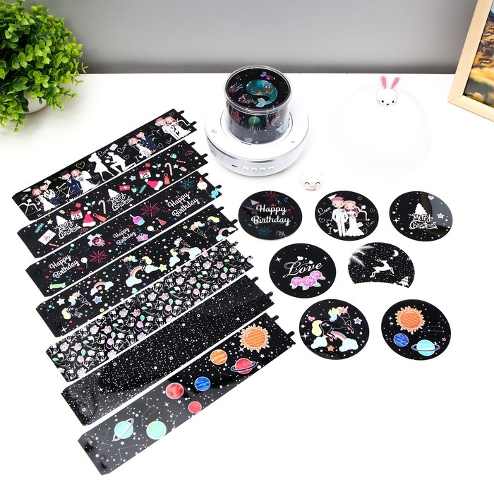 Ночник-проектор Зайчик LED USB белый 12х12х15,5 см RISALUX